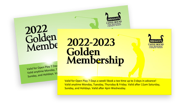 Drugan's Castle Mound Golden Membership Card 2022-2023