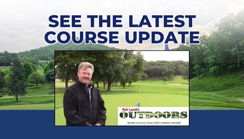 Video screenshot of Mike Drugan discussing the beginning of the latest course updates at Drugan's Castle Mound.